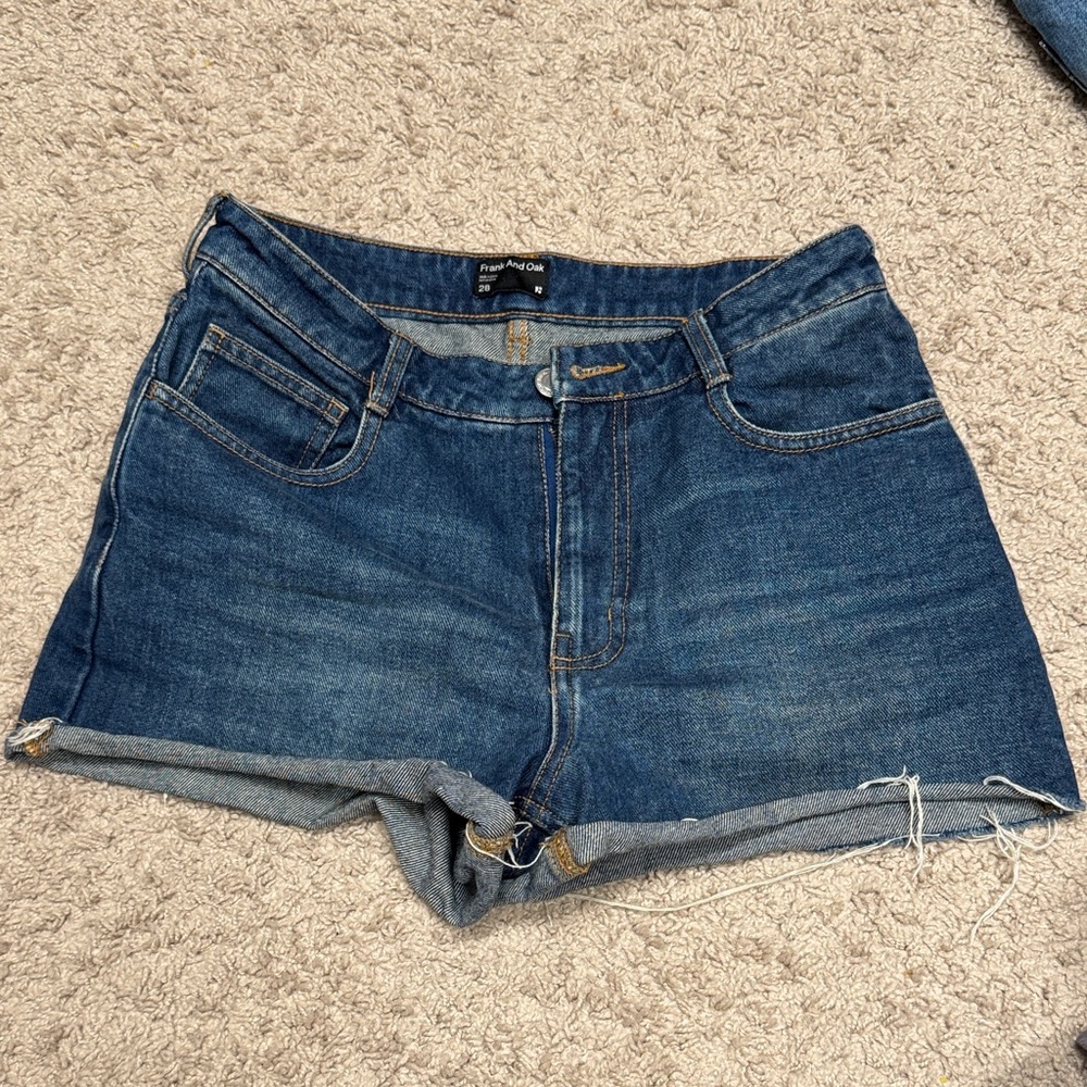 Frank and Oak Classic Blue Jean Shorts